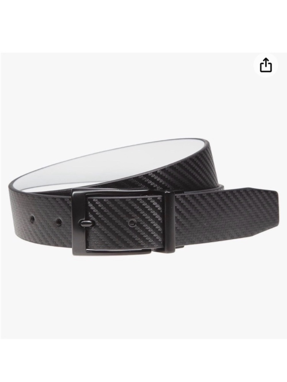 Nike Men's Carbon Fiber Texture Matte Reversible Golf Belt Adjustable Fit Sz 32